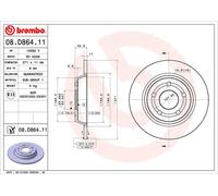 2x Disco freno pieno 08.D864.11 BREMBO per FORD FOCUS IV FOCUS IV Turnier