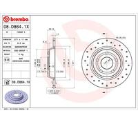 BREMBO 08.D864.1X Disco freno
