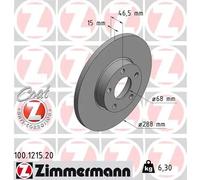 2x Disco freno pieno 100.1215.20 ZIMMERMANN per AUDI 100 C4 Tre volumi A6 C4