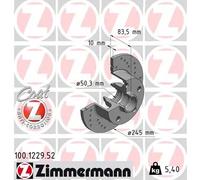 2x Disco freno pieno 100.1229.52 ZIMMERMANN per AUDI A4 B5 A4 B5 Avant