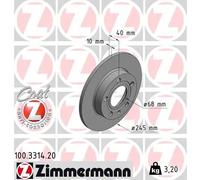 ZIMMERMANN 100.3314.20 Disco freno