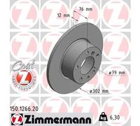 2x Disco freno pieno 150.1266.20 ZIMMERMANN per BMW 5 5 Touring