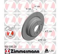 2x Disco freno pieno 150.1285.20 ZIMMERMANN per BMW 5