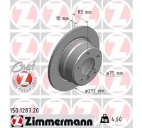 2x Disco freno pieno 150.1287.20 ZIMMERMANN per BMW Z3 Roadster Z3 Coupé