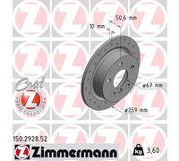 2x Disco freno pieno 150.2928.52 ZIMMERMANN per MINI MINI MINI Cabriolet