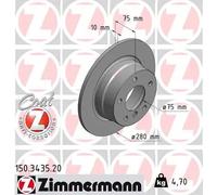 2x Disco freno pieno 150.3435.20 ZIMMERMANN per BMW Z4 Roadster