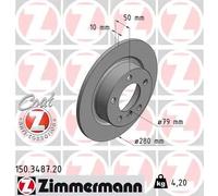 2x Disco freno pieno 150.3487.20 ZIMMERMANN per MINI MINI COUNTRYMAN