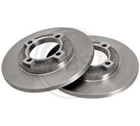 2x Disco freno pieno 16017 A.B.S. per MAZDA KIA