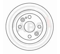 2x Disco freno pieno 16088 A.B.S. per MAZDA 323 S IV 323 C IV 323 F IV MX-3