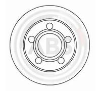 2x Disco freno pieno 16249 A.B.S. per AUDI COUPE B3 80 B4 Tre volumi 80 B4 Avant