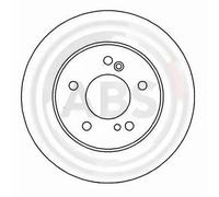 2x Disco freno pieno 16450 A.B.S. per MERCEDES-BENZ CLASSE E CLK Cabriolet SLK