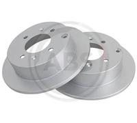 2x Disco freno pieno 17207 A.B.S. per HYUNDAI KIA