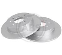 2x Disco freno pieno 17377 A.B.S. per HONDA CIVIC VII Hatchback