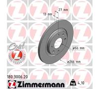 2x Disco freno pieno 180.3006.20 ZIMMERMANN per CITROËN PEUGEOT