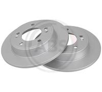 2x Disco freno pieno 18203 A.B.S. per HYUNDAI KIA