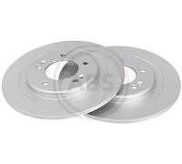 2x Disco freno pieno 18237 A.B.S. per HYUNDAI KIA
