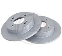 2x Disco freno pieno 18398 A.B.S. per HYUNDAI i10 II i10 III