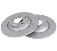 2x Disco freno pieno 18727 A.B.S. per AUDI VW