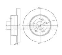 2x Disco freno pieno 23-0277C METELLI per MERCEDES-BENZ CHRYSLER