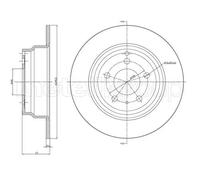 2x Disco freno pieno 23-0376C METELLI per VOLVO 850 850 Familiare S70 V70 I