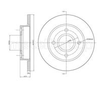 2x Disco freno pieno 23-0377 METELLI per FORD MAZDA