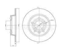 2x Disco freno pieno 23-0404C METELLI per VW FORD SEAT