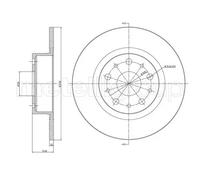 METELLI Disco freno 23-0410C Ø276 mm Pieno Posteriore per Alfa Romeo 166 936 3.0 V6 (2 pezzi)