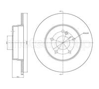 2x Disco freno pieno 23-0485C METELLI per MERCEDES-BENZ CLASSE E CLK Cabriolet