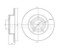 2x Disco freno pieno 23-0531C METELLI per AUDI VW