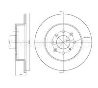 2x Disco freno pieno 23-0579C METELLI per HONDA CIVIC VII Hatchback