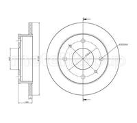 2x Disco freno pieno 23-0594 METELLI per HYUNDAI ATOS