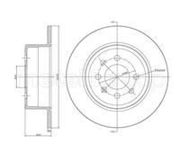 2x Disco freno pieno 23-0606C METELLI per OPEL VECTRA B Hatchback VECTRA B