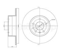 METELLI 2x Disco Freno Posteriore Ø286 MM Pieno per Opel Vectra B J96 1.6i 16V
