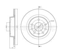 2x Disco freno pieno 23-0609C METELLI per SAAB OPEL FIAT CADILLAC