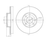 2x Disco freno pieno 23-0627 METELLI per OPEL ASTRA G Tre volumi