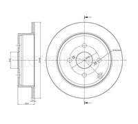 2x Disco freno pieno 23-0634C METELLI per TOYOTA COROLLA COROLLA Tre volumi