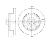 2x Disco freno pieno 23-0635C METELLI per TOYOTA COROLLA Liftback COROLLA