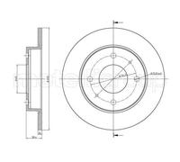 Metelli Disco freno posteriore 23-0768C pieno Ø250 mm 2x per Smart/Mitsubishi