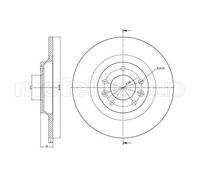 2x Disco freno pieno 23-0795C METELLI per PEUGEOT CITROËN