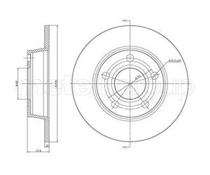 2x Disco freno pieno 23-0806C METELLI per AUDI A6 C5 A6 C5 Avant ALLROAD C5