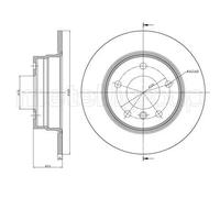 2x Disco freno pieno 23-0817C METELLI per BMW 1