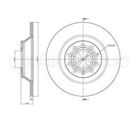 Metelli Dischi Freno 2x 23-0865C Posteriore Ø302 mm Pieno per Audi A6 C6 Avant