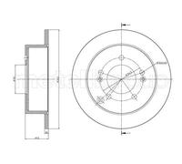 2x Disco freno pieno 23-0869C METELLI per KIA HYUNDAI