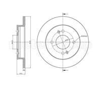 2x Disco freno pieno 23-0929C METELLI per KIA HYUNDAI