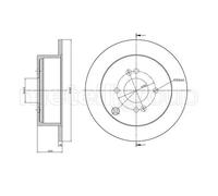 METELLI 2x Disco Freno Posteriore Ø262 MM per Hyundai i20 Pb Pbt 1.2 1.4 Getz TB