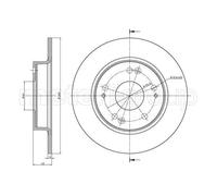 2x Disco freno pieno 23-0957C METELLI per HONDA CIVIC VIII Tre volumi
