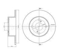 2x Disco freno pieno 23-0967 METELLI per TOYOTA COROLLA Familiare COROLLA
