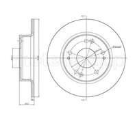 2x Disco freno pieno 23-0996C METELLI per HONDA ACCORD VII