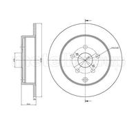 2x Disco freno pieno 23-1010C METELLI per TOYOTA AVENSIS Familiare AVENSIS