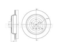 Metelli Disco Freno Posteriore 23-1011C Ø330 mm Pieno 2x per Mercedes-Benz Classe M W164 ML 320